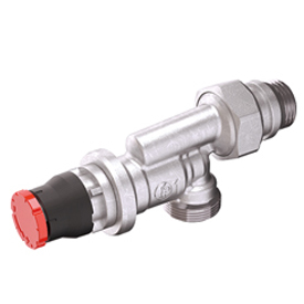 R415DBA Thermostatventil, Axialform mit autom. hydr. Abgleich