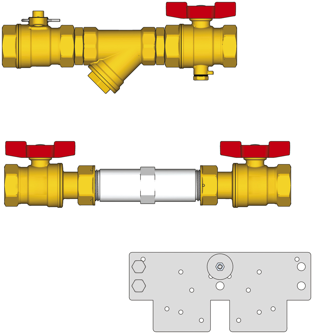 GE550Y100 Anschlussset für Wärmemengenzähler